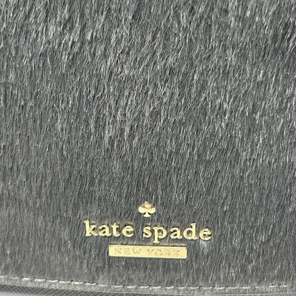 Kate Spade Laurel Way Haircalf Greer Crossbody Shoulder Bag Purse Smoky Gray - Picture 3 of 16